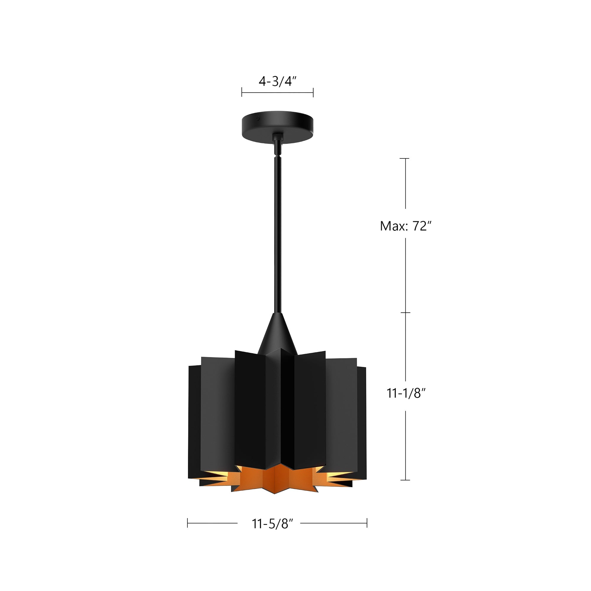 Plisse 12-in Pendant