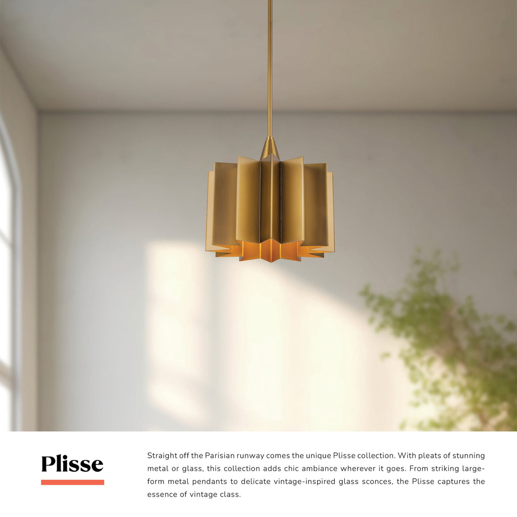 Plisse 12-in Pendant