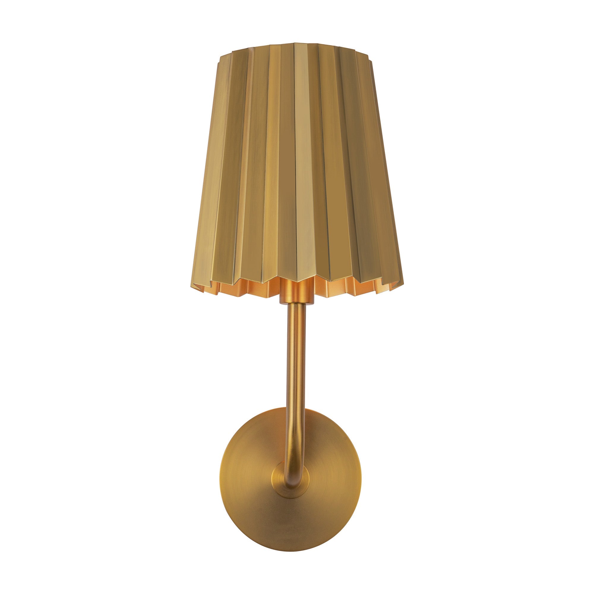 Plisse 7-in Wall/Vanity Light — Aged Gold