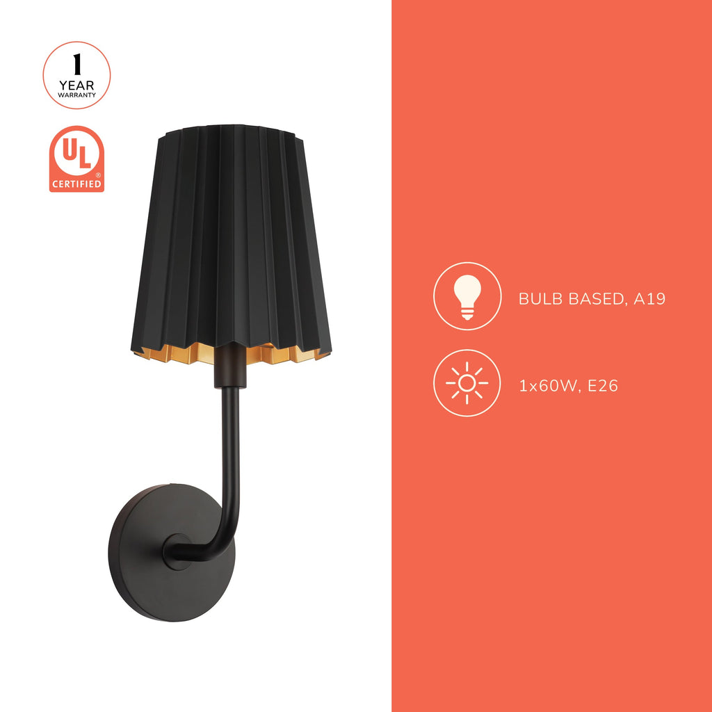 Plisse 7-in Wall/Vanity Light