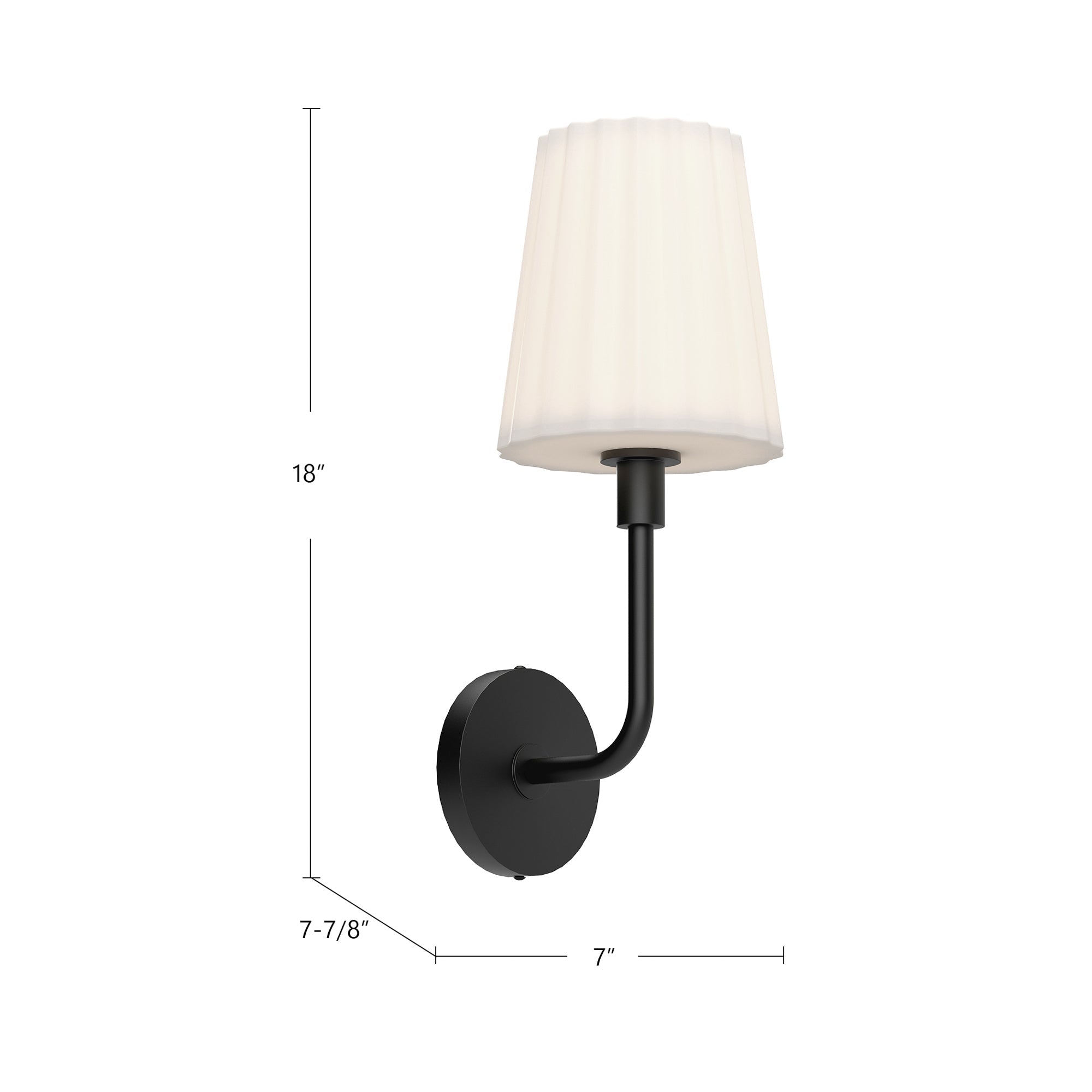 Plisse 7-in Wall/Vanity Light
