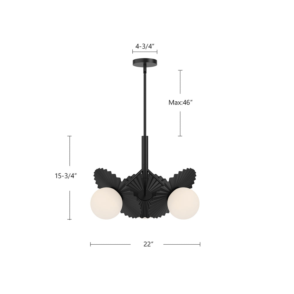 Plume 22-in Chandelier