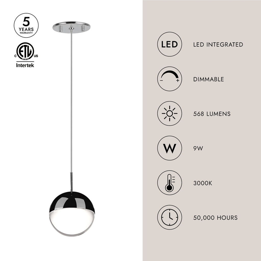 Pluto 4-in Pendant