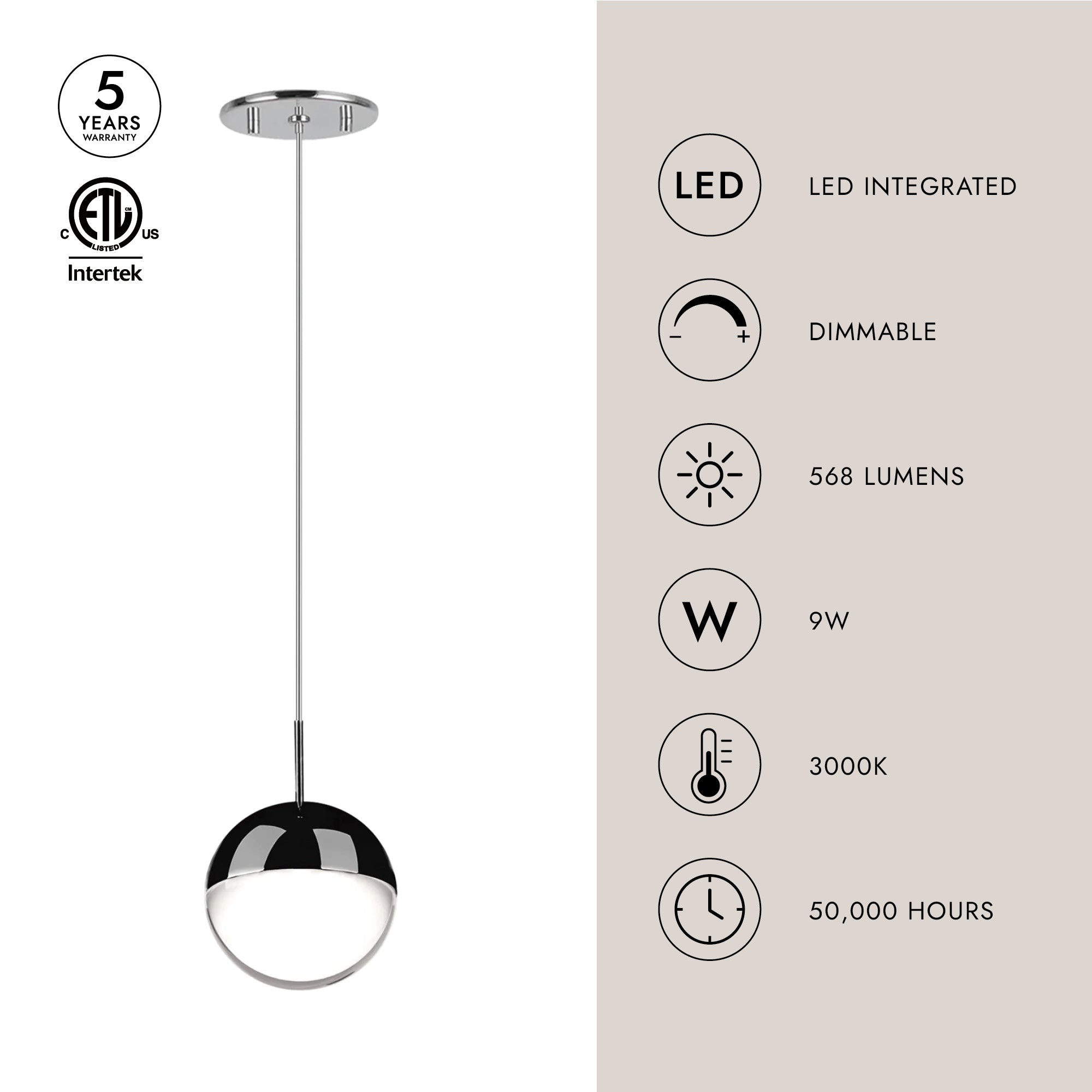 Pluto 4-in Pendant