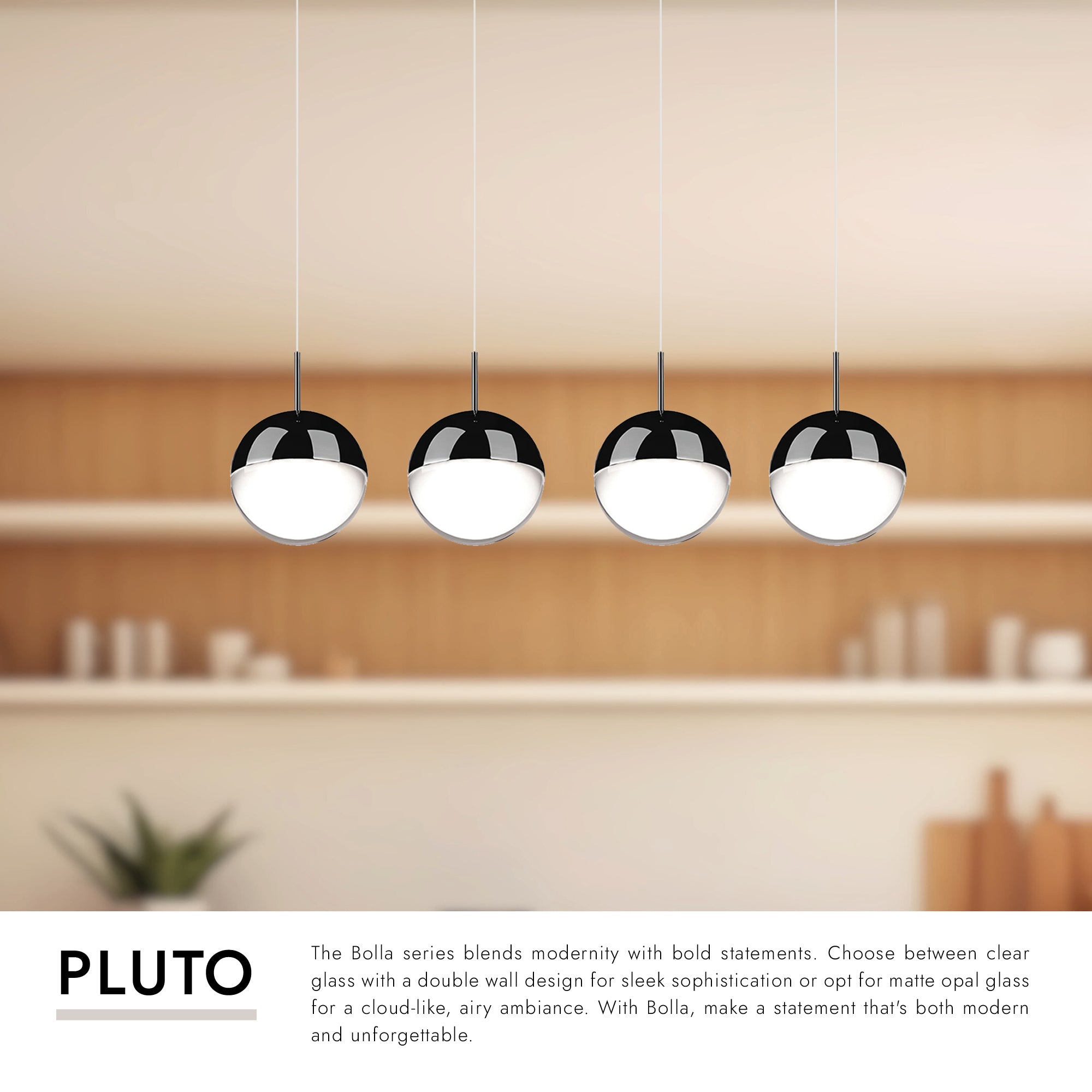 Pluto 4-in 3 Head Multi Pendant