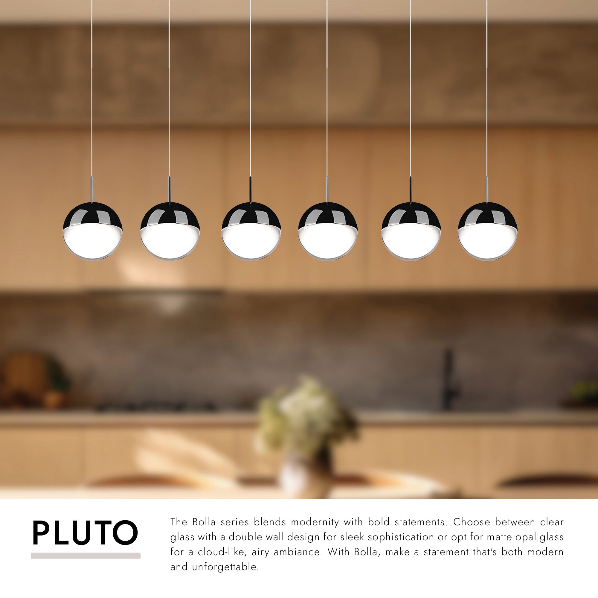 Pluto 4-in 6 Head Multi Pendant