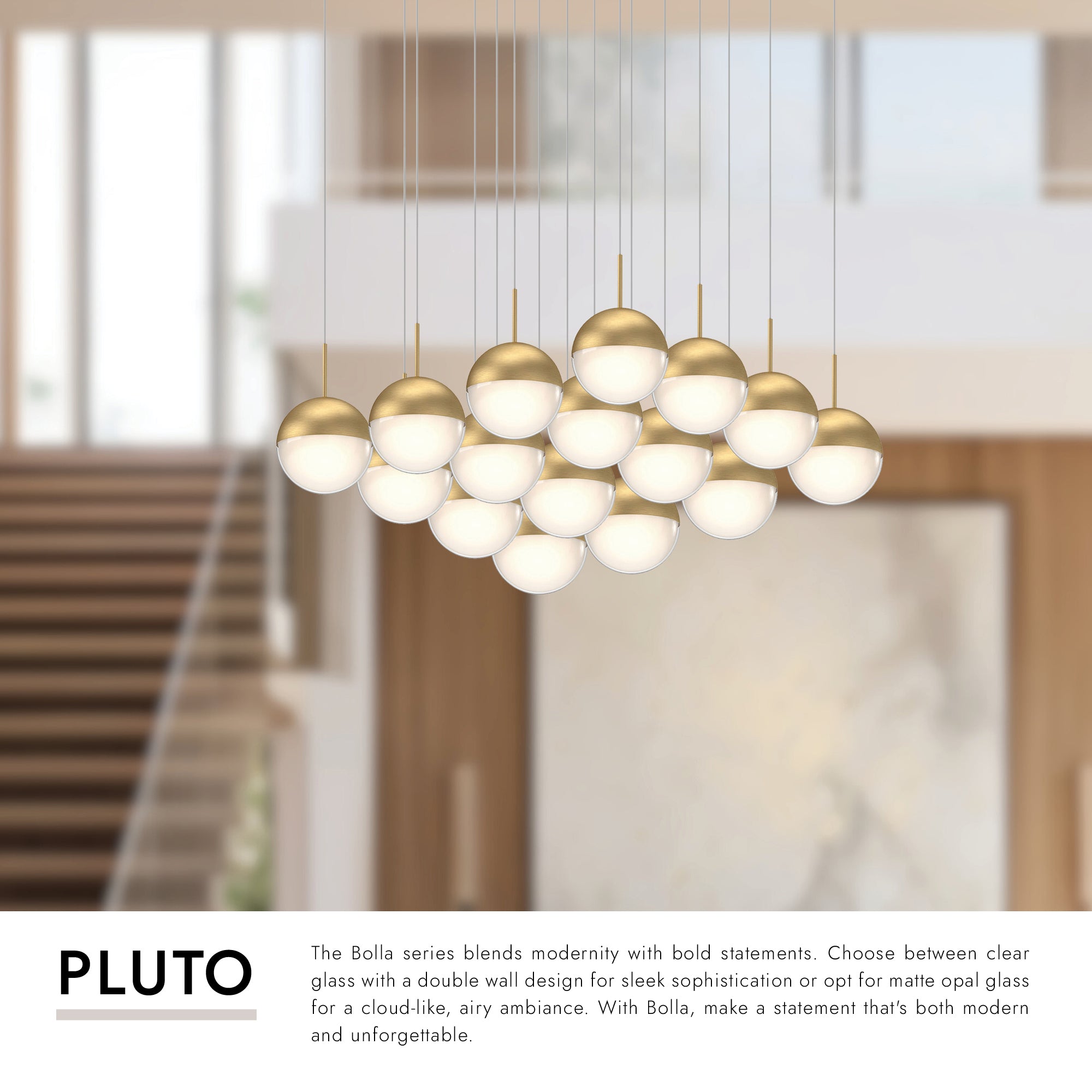 Pluto 4-in 16 Head Multi Pendant