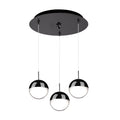 Pluto 4-in 3 Head Multi Pendant — Black Chrome