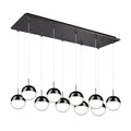 Pluto 4-in 10 Head Multi Pendant — Black Chrome