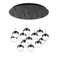Pluto 4-in 13 Head Multi Pendant — Black Chrome