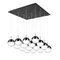 Pluto 4-in 16 Head Multi Pendant — Black Chrome