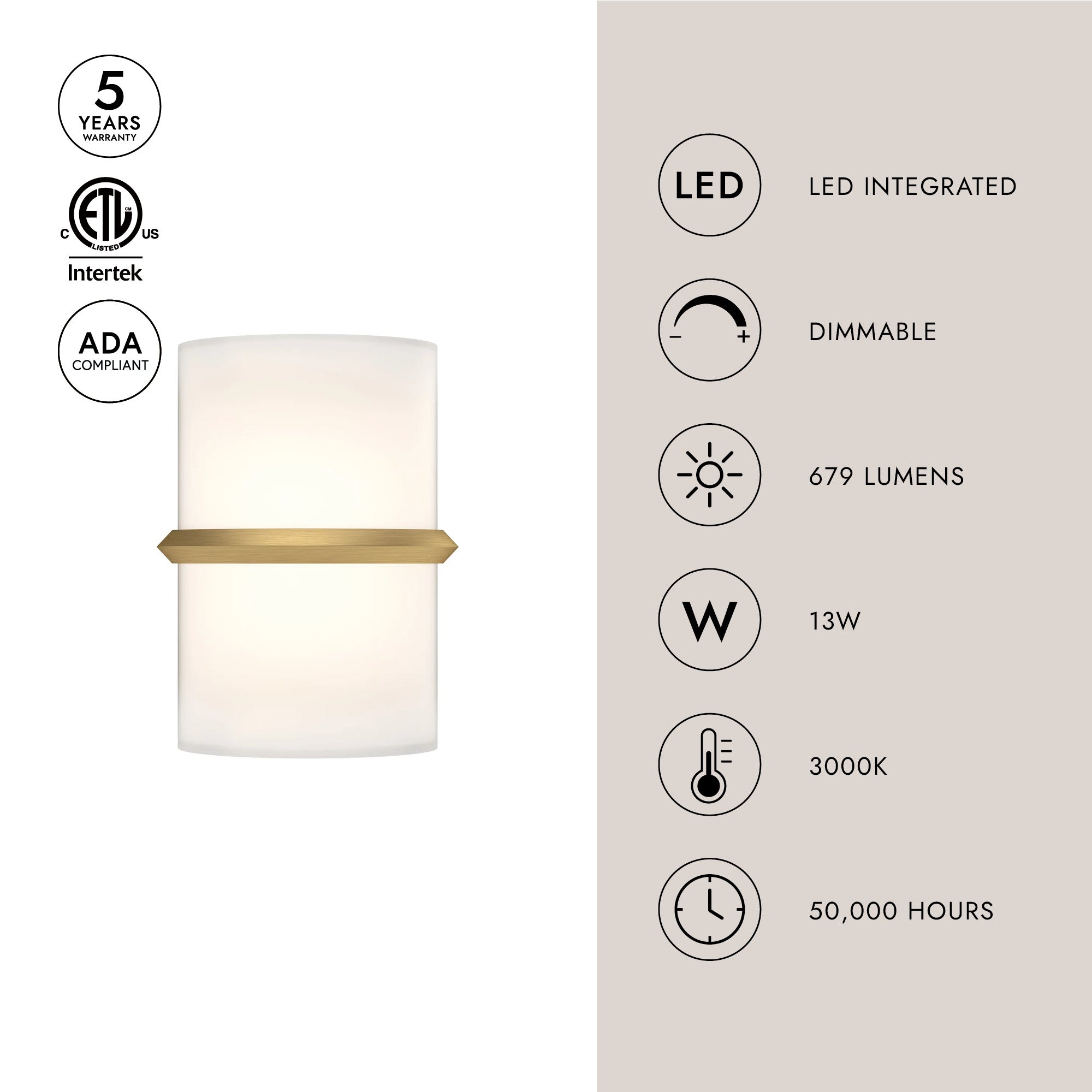 Pondi 9-in Wall Sconce