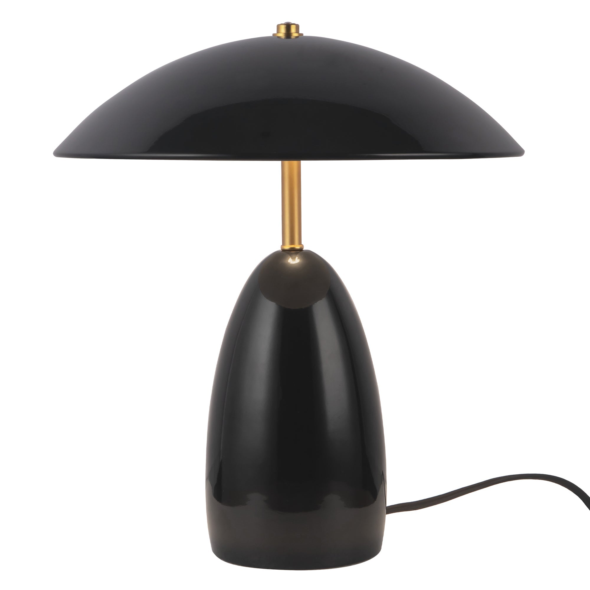 Poppy 12-in Table Lamp — Black