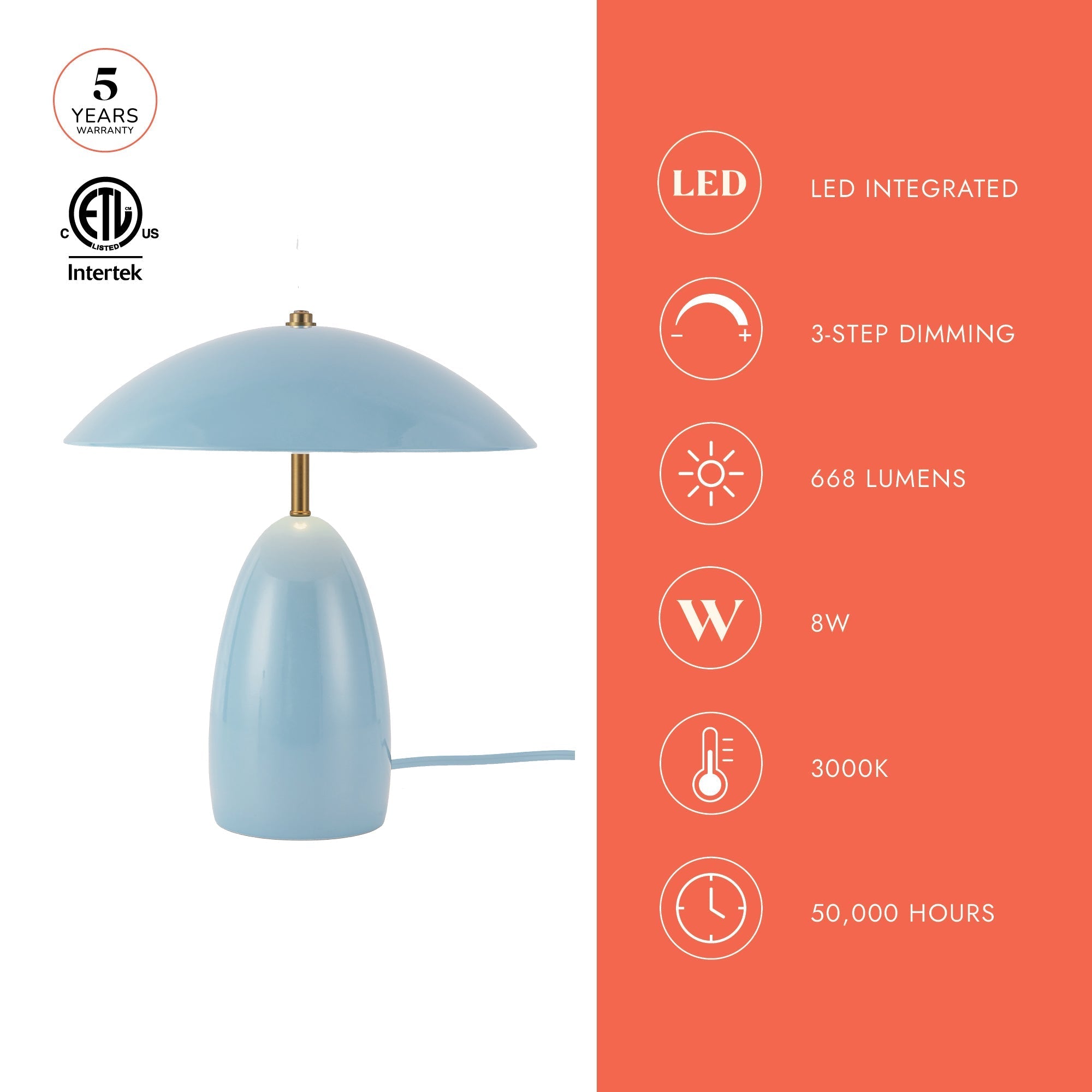Poppy 12-in Table Lamp