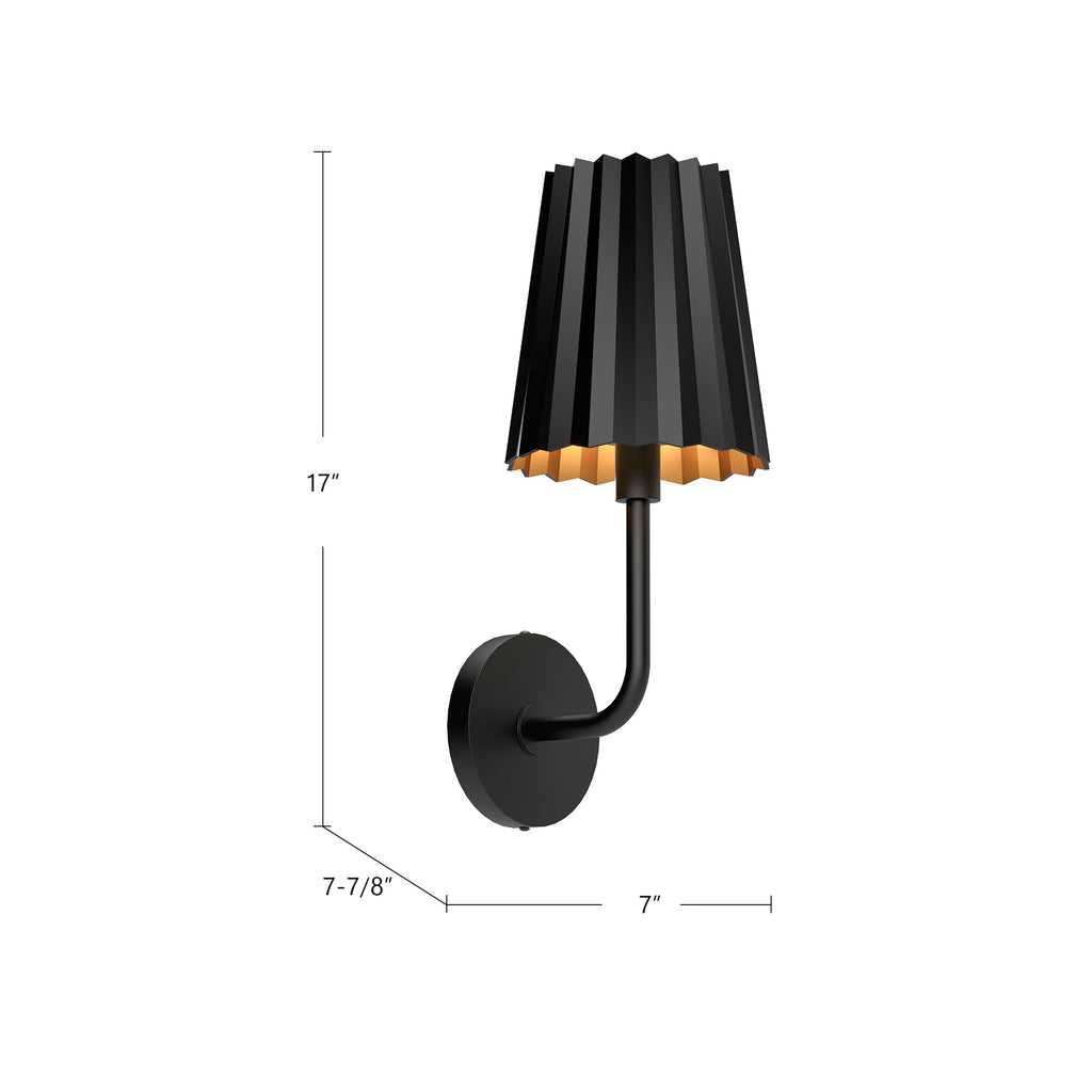 Plisse 7-in Wall/Vanity Light