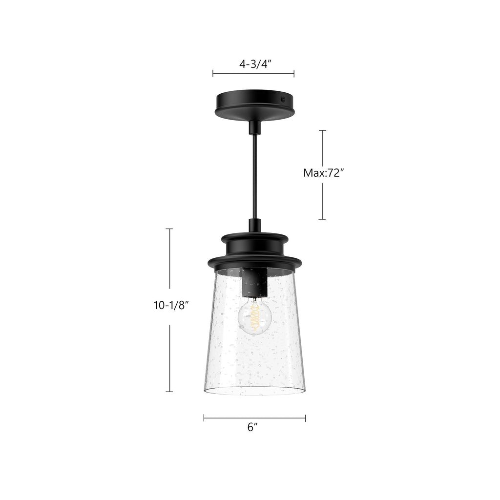 Quincy 6-in Exterior Pendant
