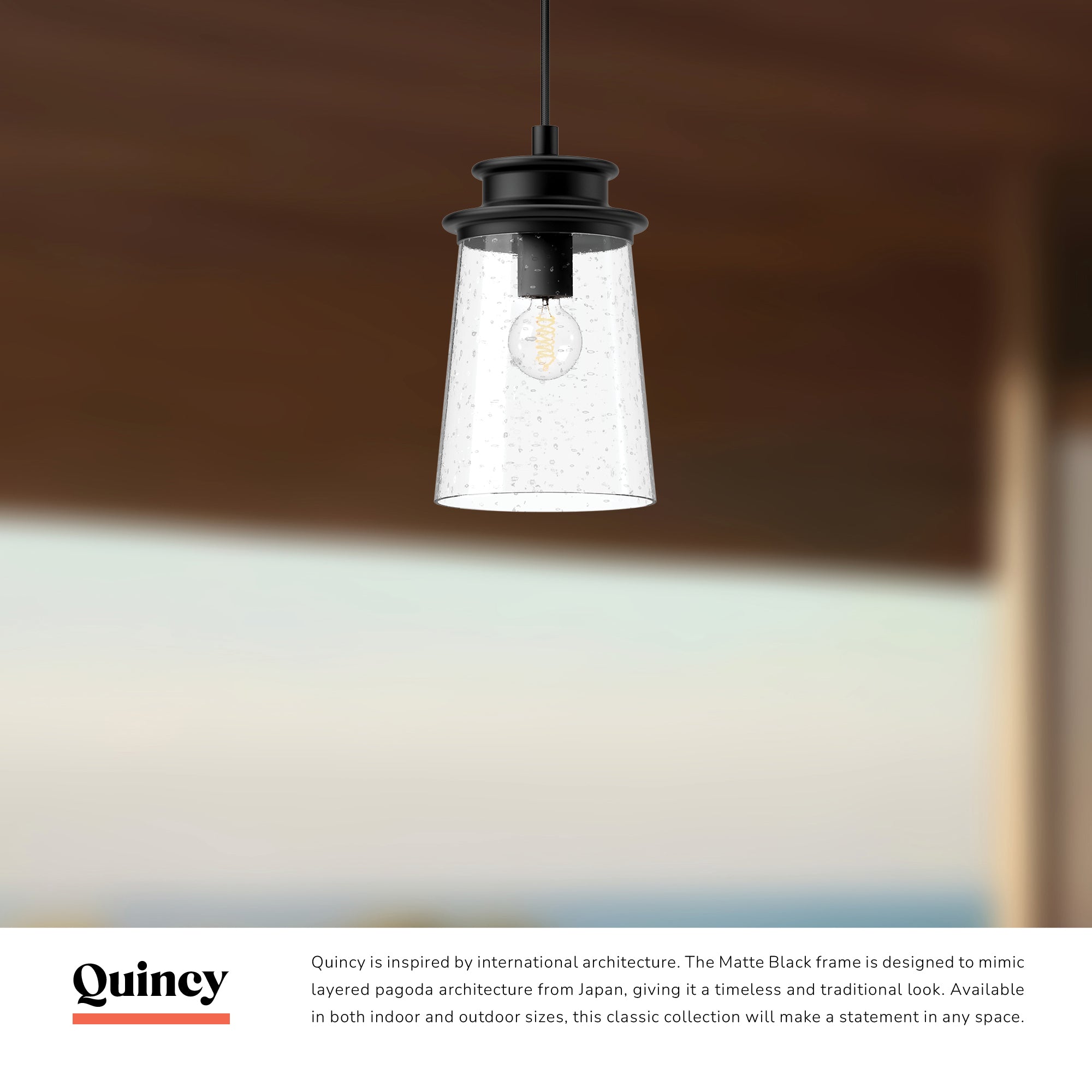 Quincy 6-in Exterior Pendant