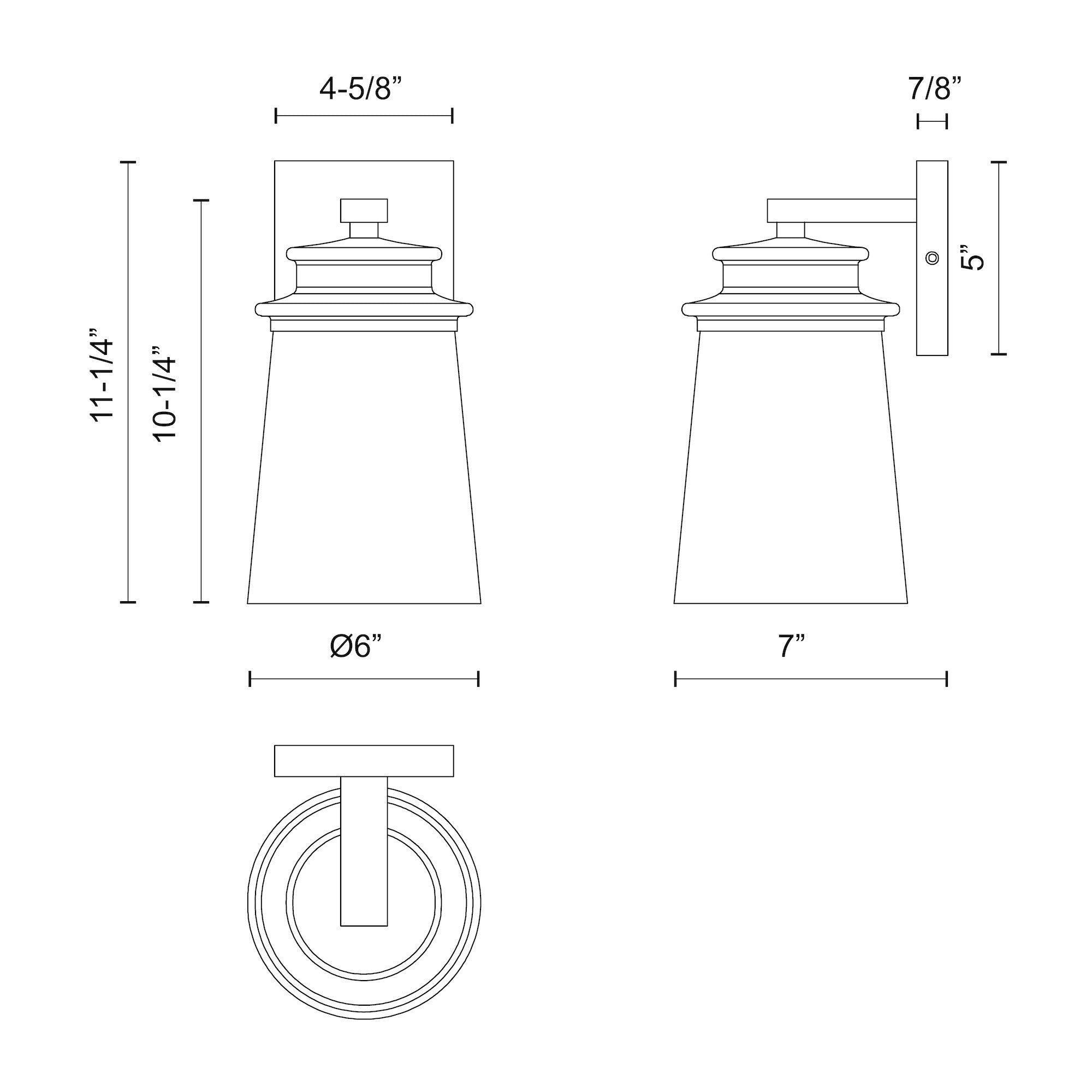 Quincy 6-in Exterior Wall Sconce
