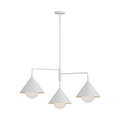 Remy 38-in Chandelier — White/Opal Glass