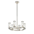 Revolve 19-in Chandelier — Clear Glass/Polished Nickel