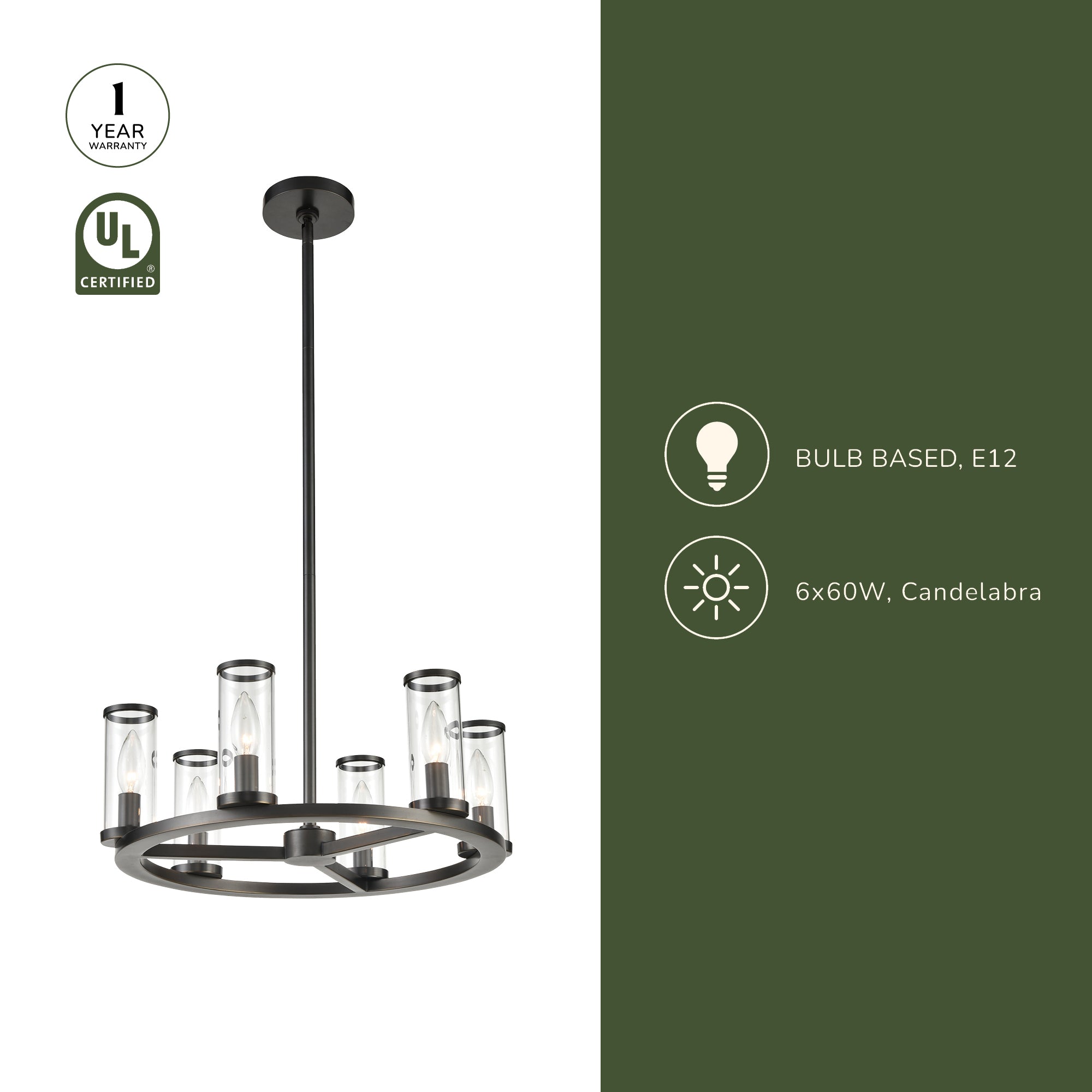 Revolve 19-in Chandelier