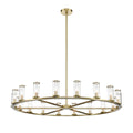 Revolve 48-in Chandelier — Clear Glass/Natural Brass
