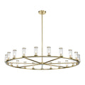 Revolve 61-in Chandelier — Clear Glass/Natural Brass