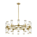 Revolve 33-in Chandelier — Clear Glass/Natural Brass