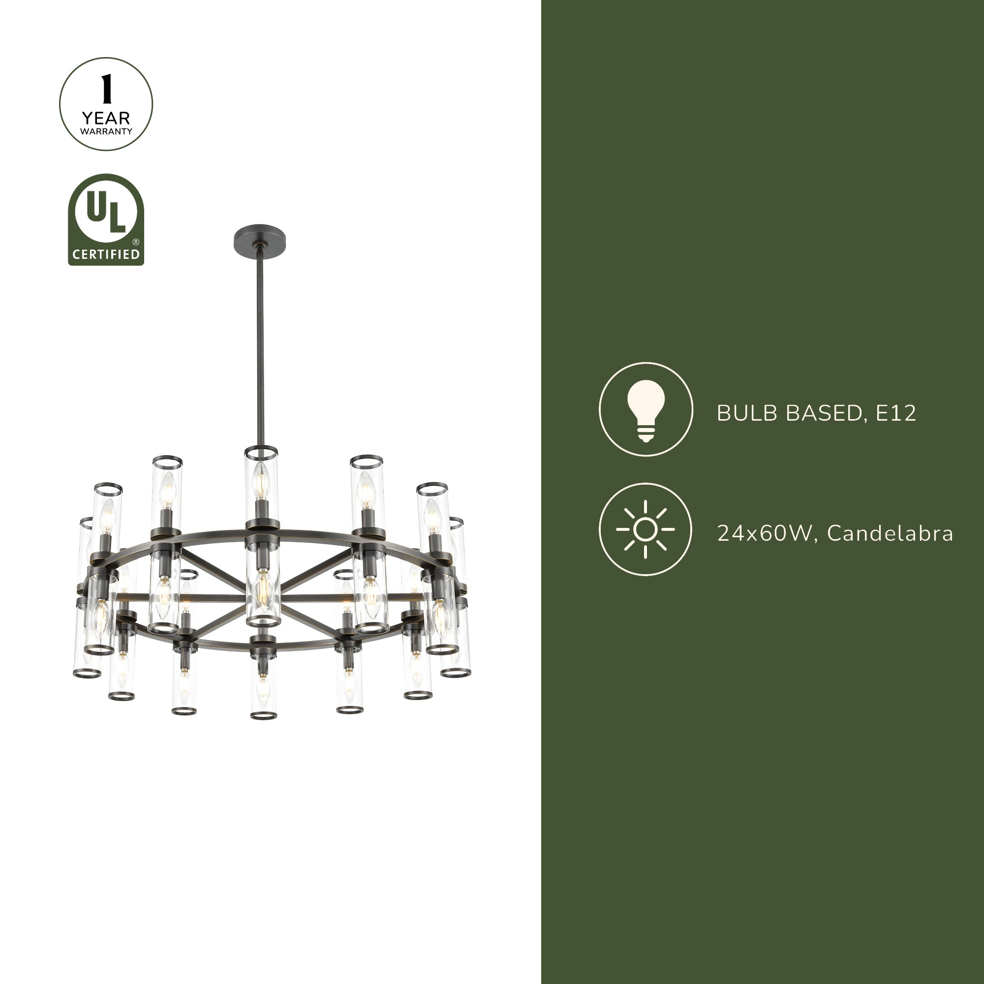 Revolve 33-in Chandelier