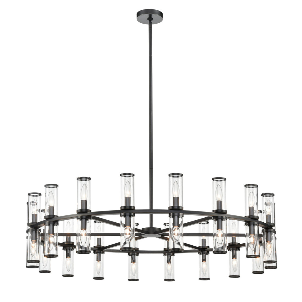 Revolve 48-in Chandelier — Clear Glass/Urban Bronze