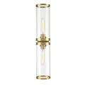 Revolve II 28-in Wall/Vanity Light — Clear Glass/Natural Brass