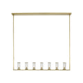 Revolve 47-in Linear Pendant — Clear Glass/Natural Brass