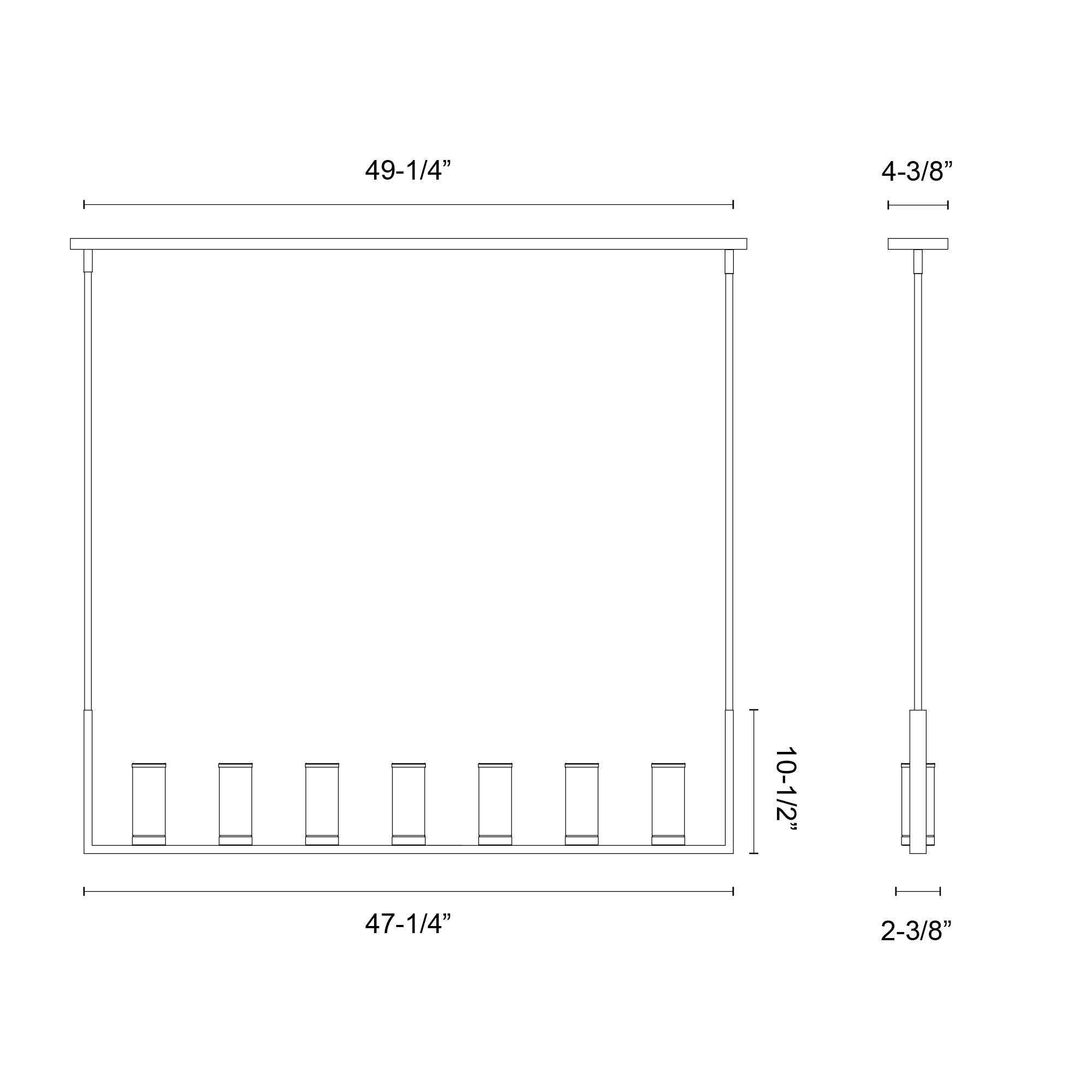 Revolve 47-in Linear Pendant