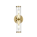 Revolve 12-in Wall/Vanity Light — Clear Glass/Natural Brass