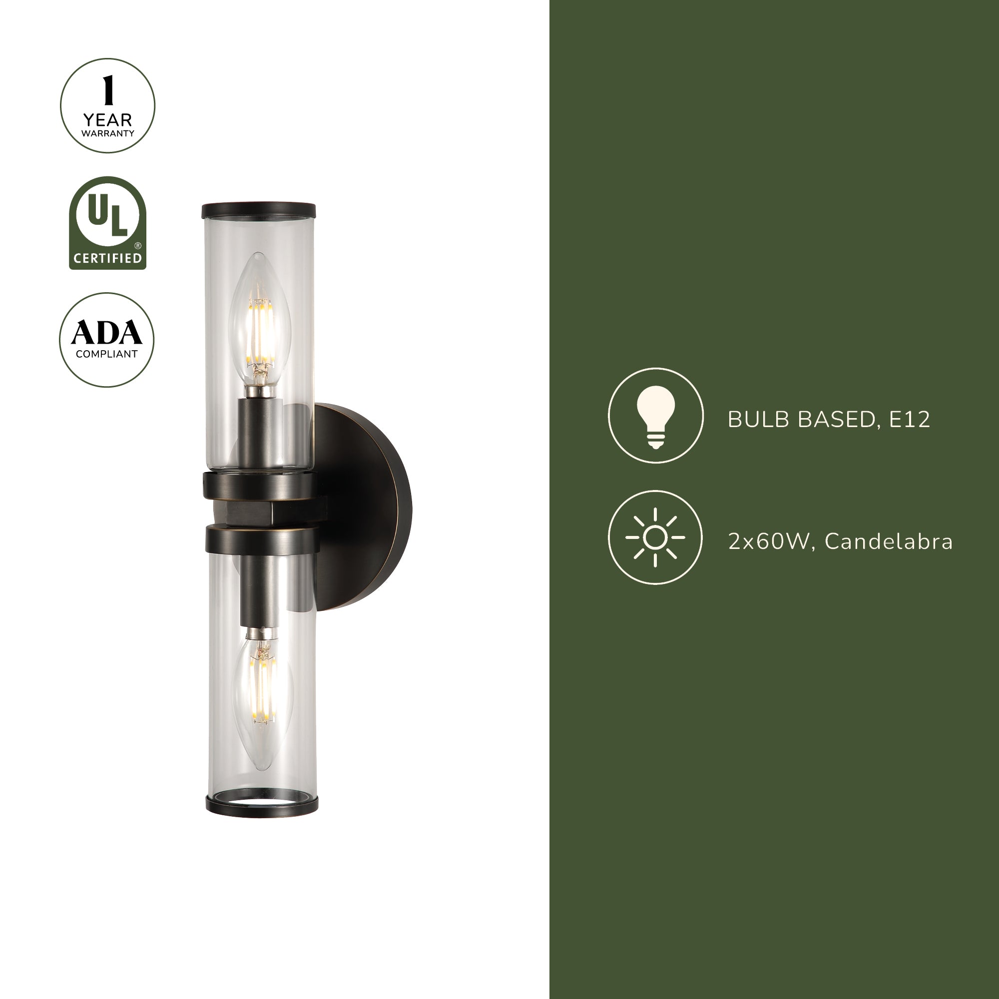 Revolve 12-in Wall/Vanity Light