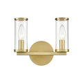 Revolve 10-in Wall/Vanity Light — Clear Glass/Natural Brass