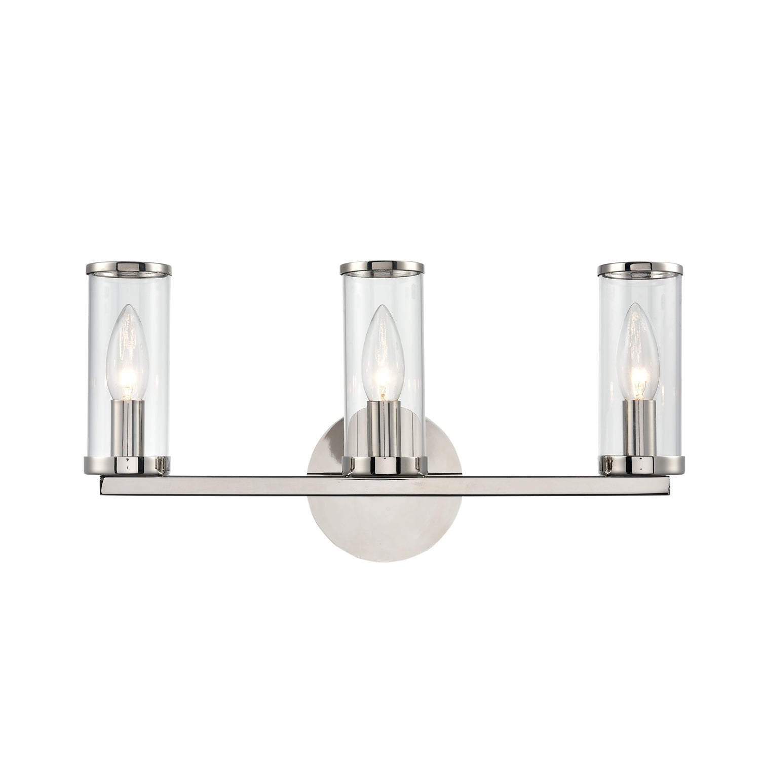 Revolve 17-in Wall/Vanity Light — Clear Glass/Polished Nickel