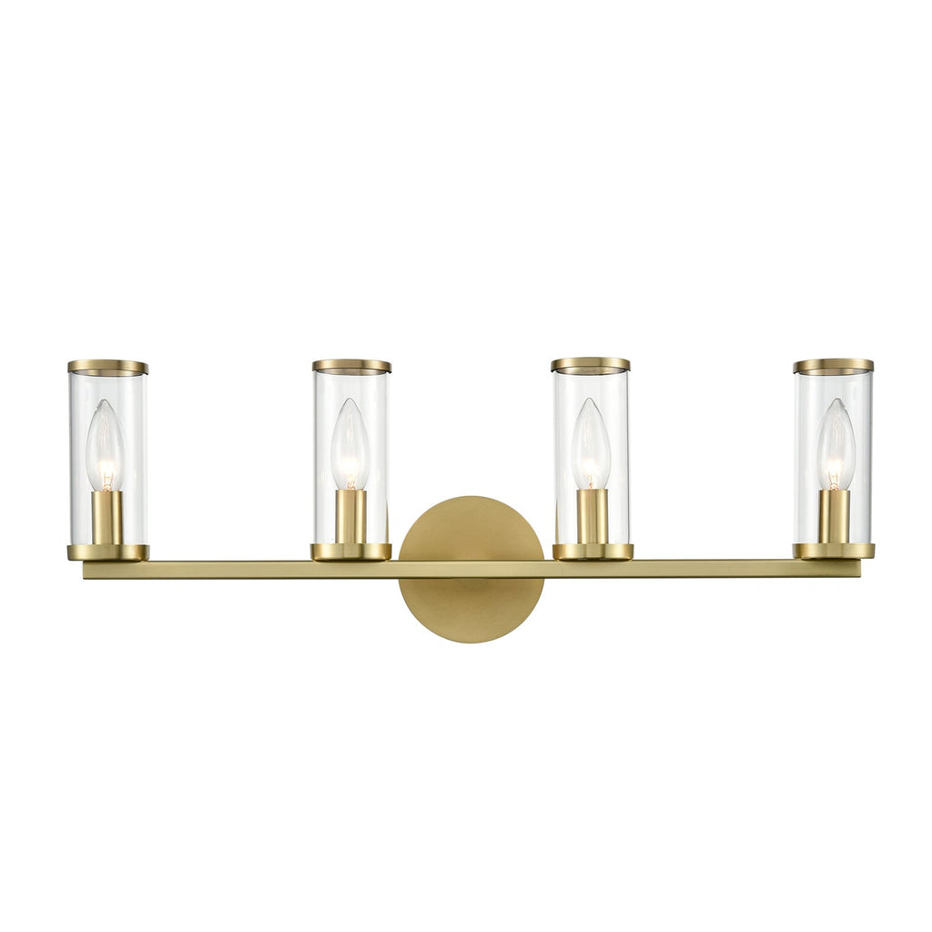 Revolve 25-in Wall/Vanity Light — Clear Glass/Natural Brass