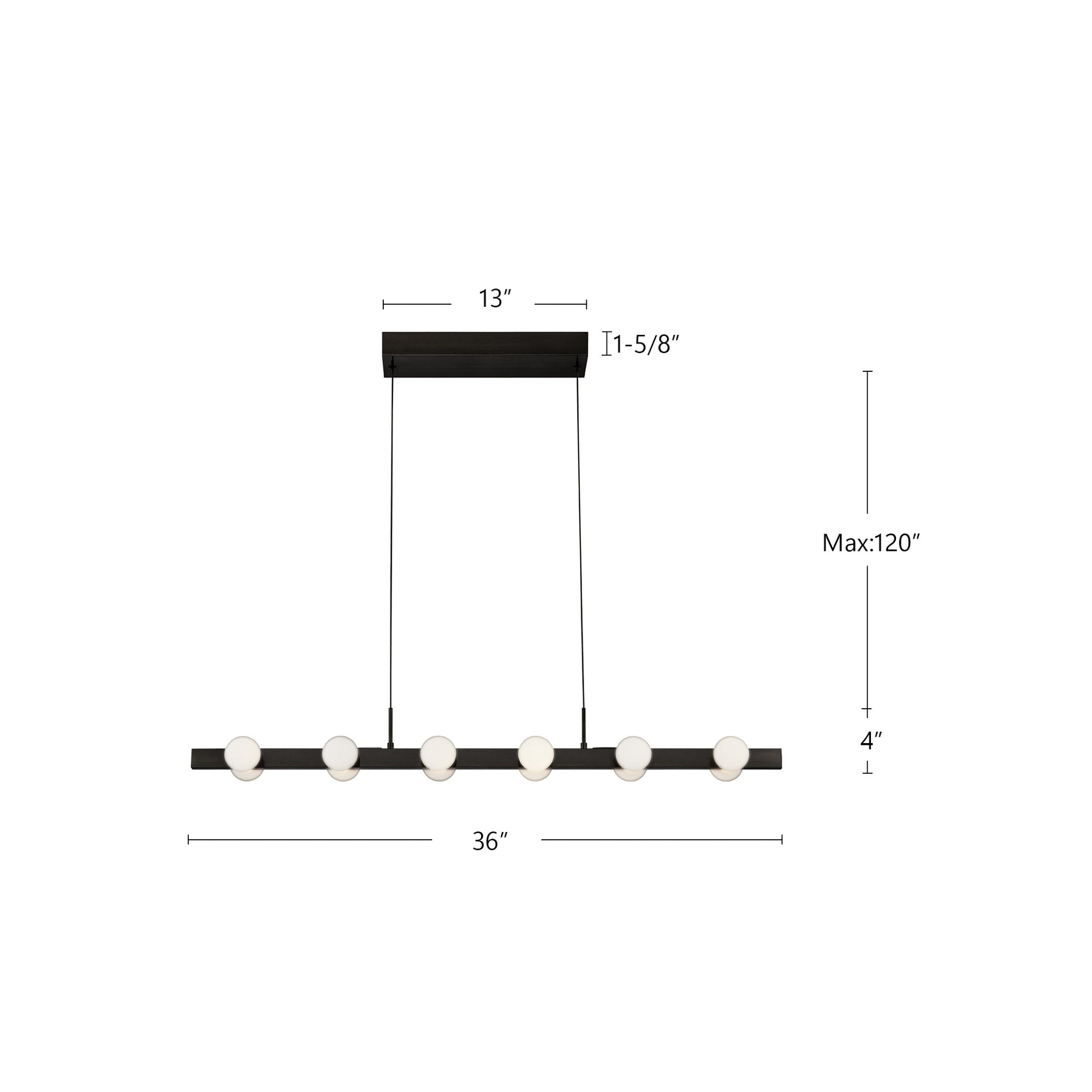 Rezz 36-in Linear Pendant