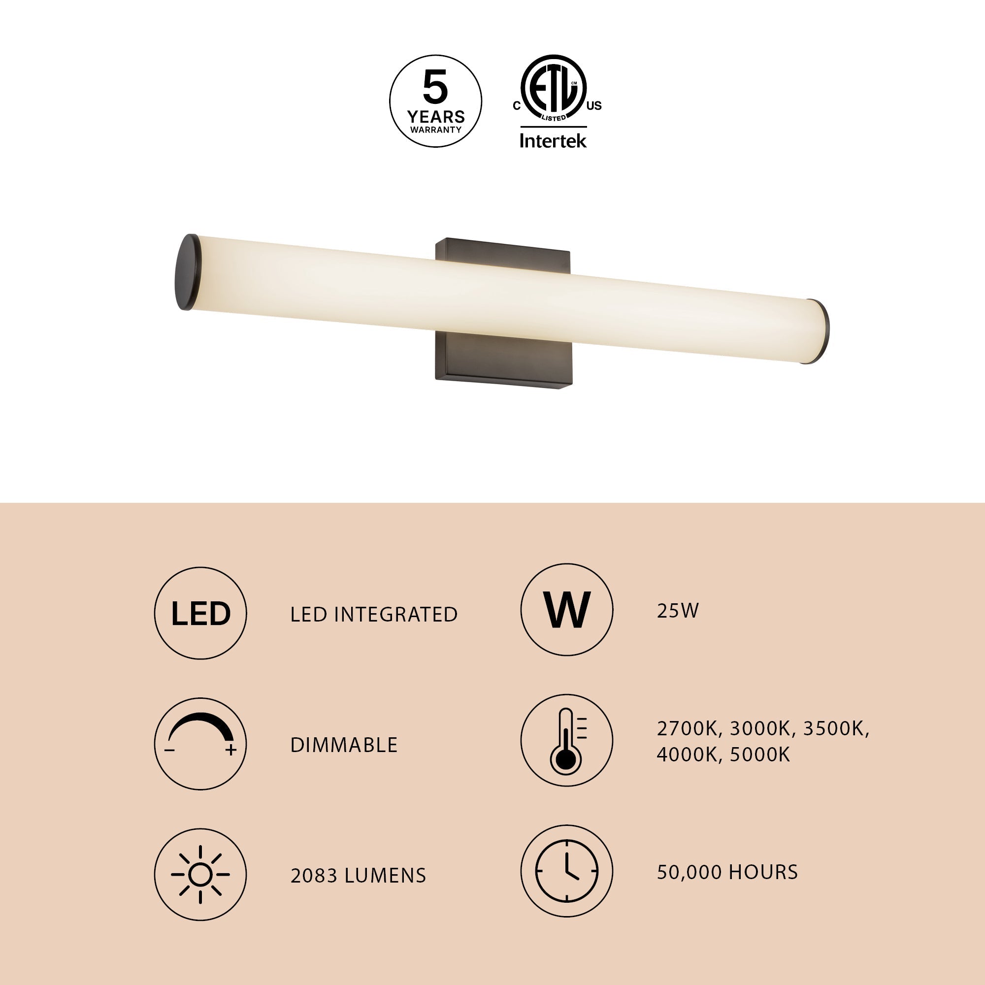 Rico 24-in Wall/Vanity Light