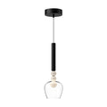 Rise 6-in Pendant — Black/Clear