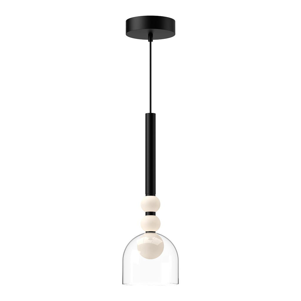 Rise 6-in Pendant — Black/Clear