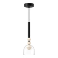 Rise 6-in Pendant — Black/Clear