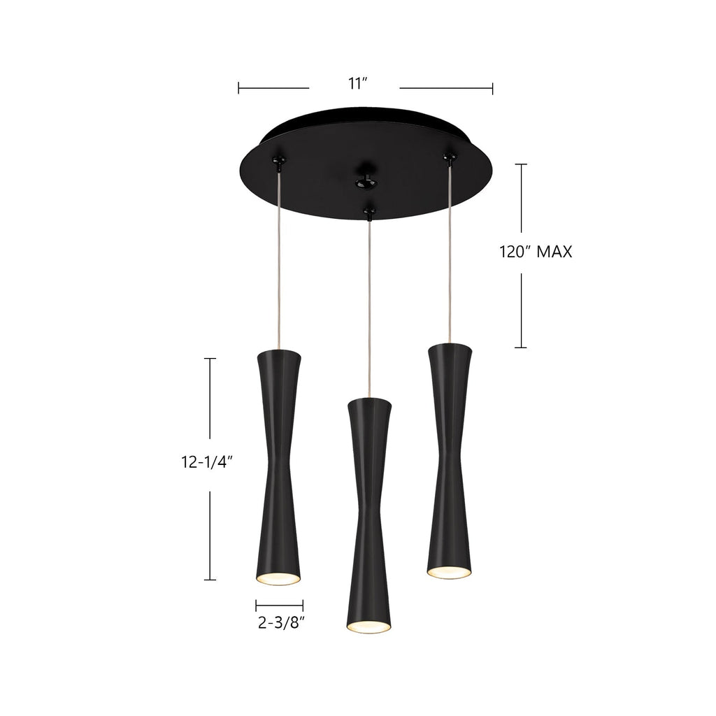 Robson 2-in 3 Head Multi Pendant