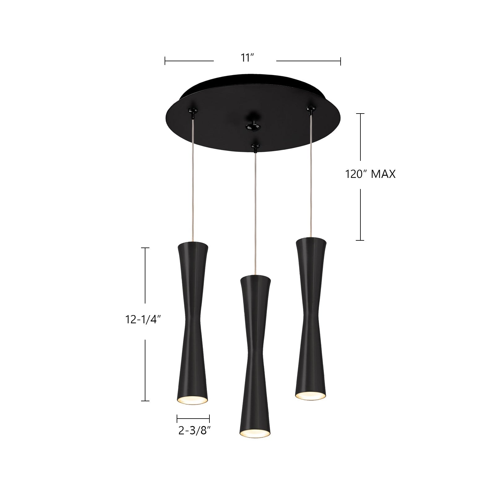 Robson 2-in 3 Head Multi Pendant