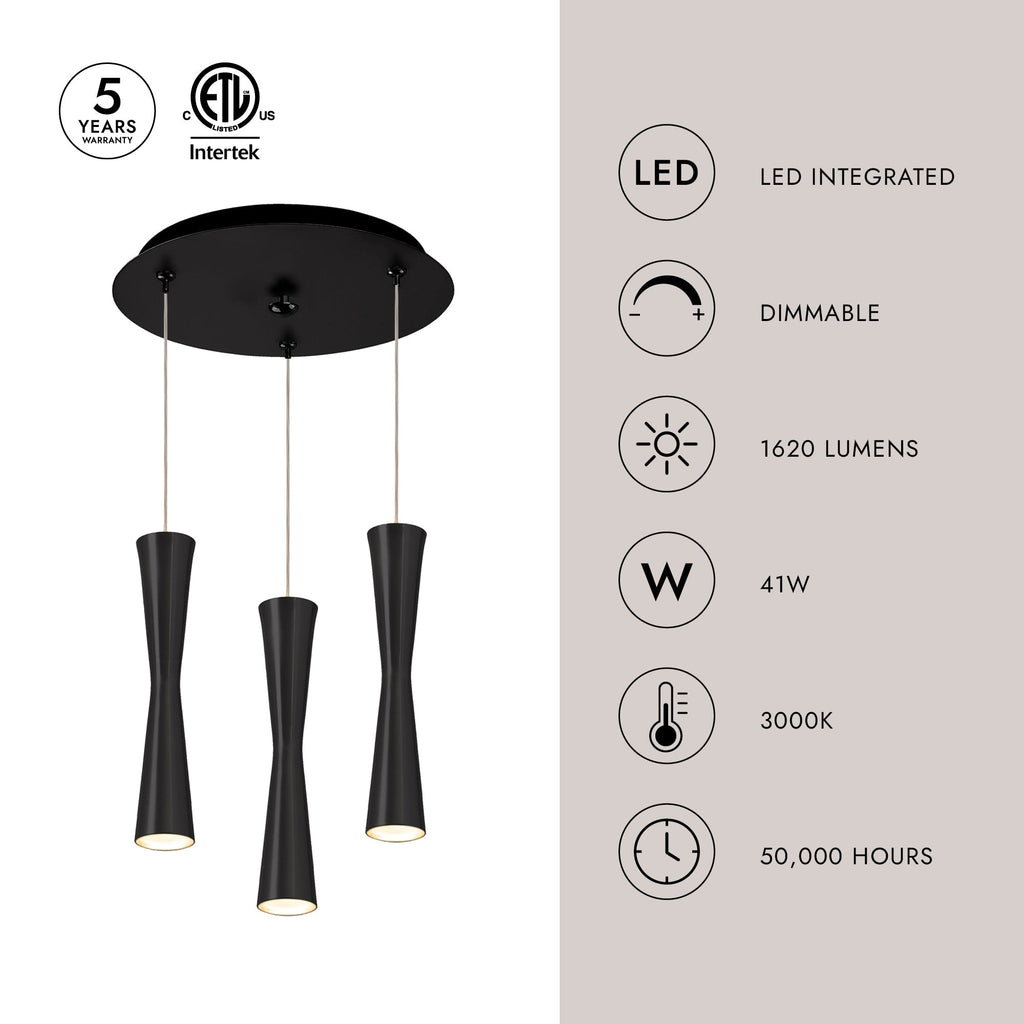 Robson 2-in 3 Head Multi Pendant
