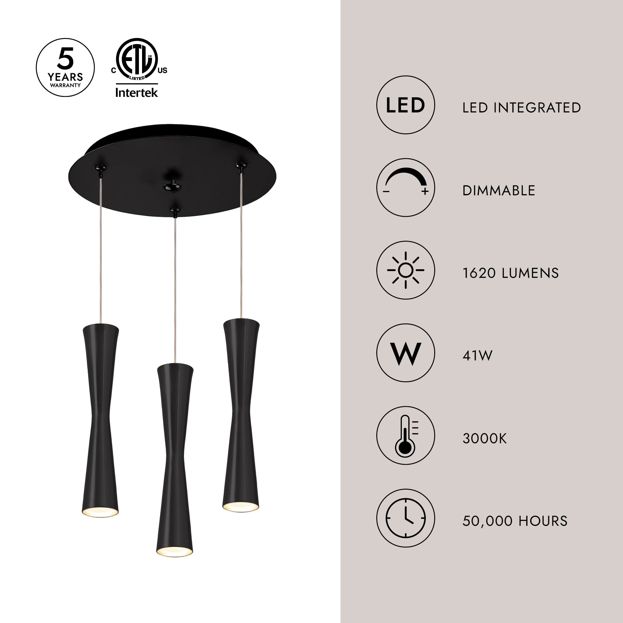 Robson 2-in 3 Head Multi Pendant