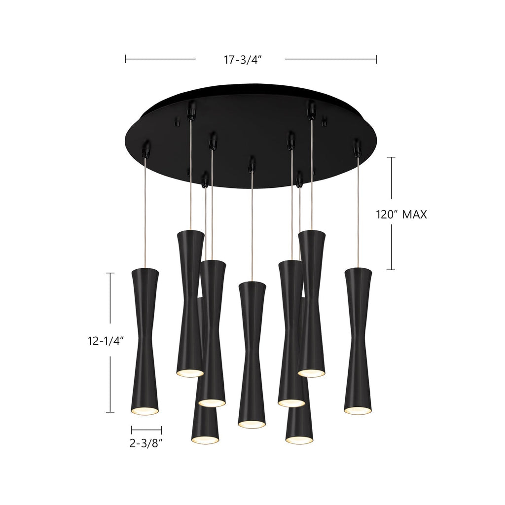 Robson 2-in 9 Head Multi Pendant