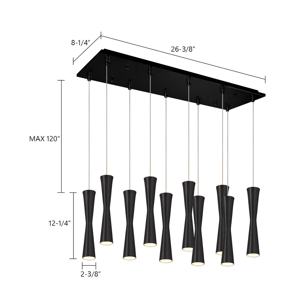 Robson 2-in 10 Head Multi Pendant