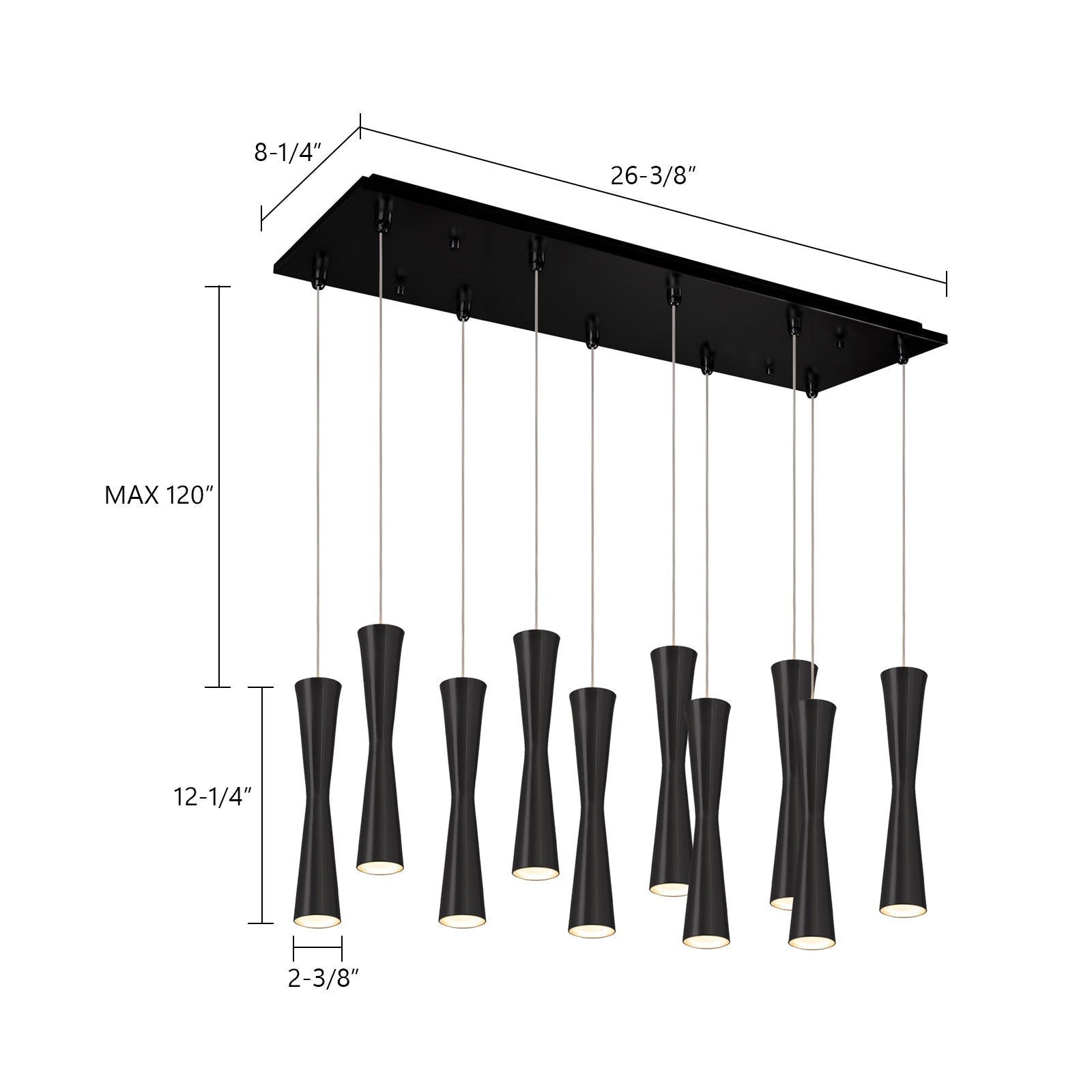 Robson 2-in 10 Head Multi Pendant